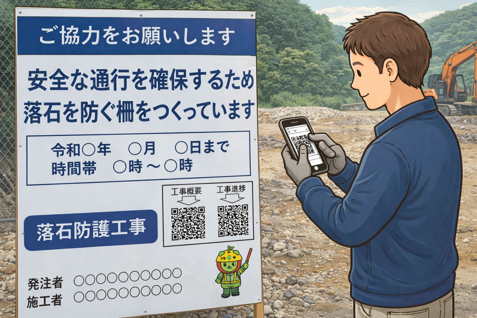 工事進捗を更新するイメージ