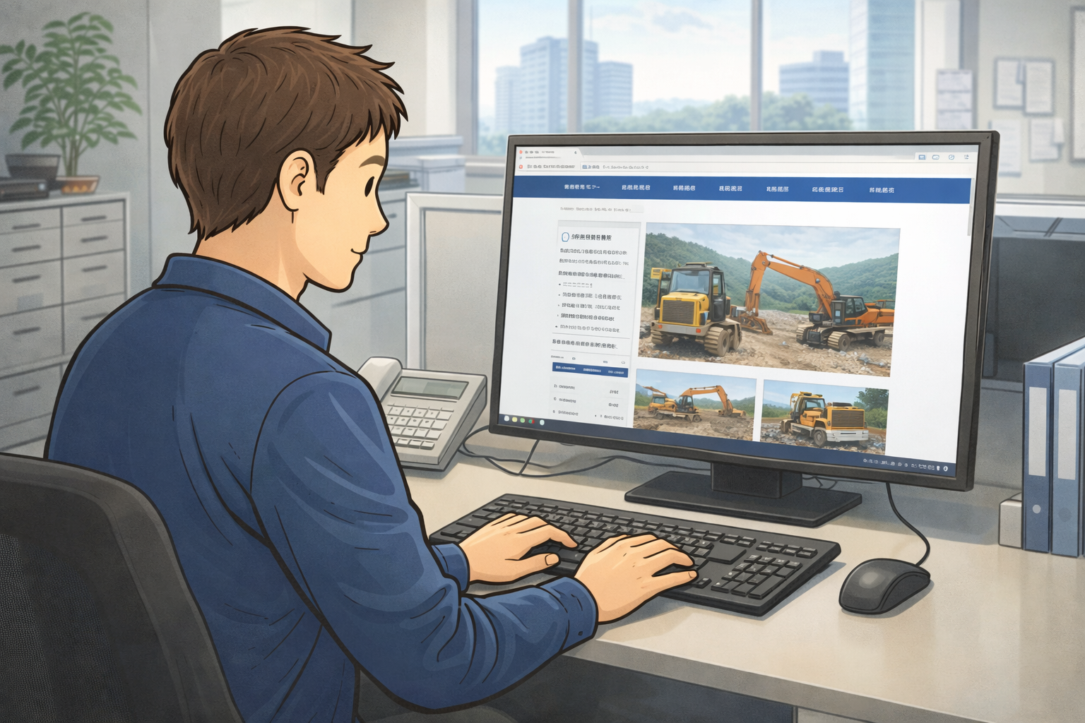 工事ページを作成するイメージ