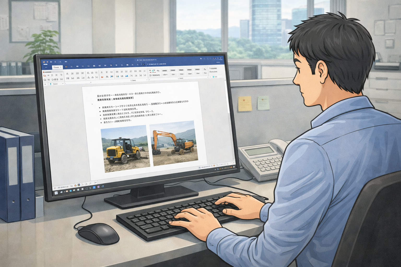 報告用の画像や情報を整理するイメージ